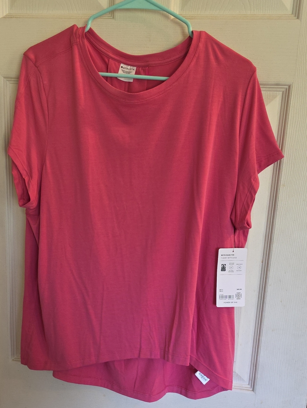 Athleta Pink Short-Sleeve Crewneck Tee